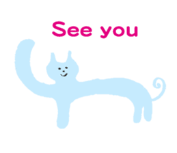 Pastel color cat sticker #4876124