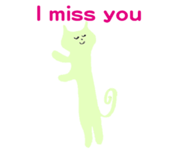 Pastel color cat sticker #4876125
