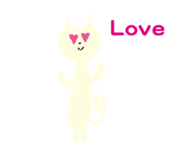 Pastel color cat sticker #4876126