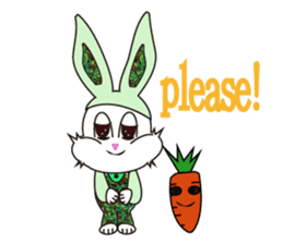 Camouflage rabbit &  carrots sticker #4876528