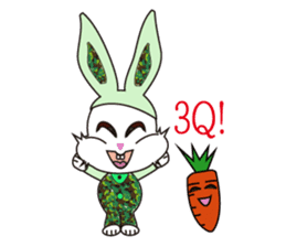 Camouflage rabbit &  carrots sticker #4876531