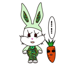 Camouflage rabbit &  carrots sticker #4876533