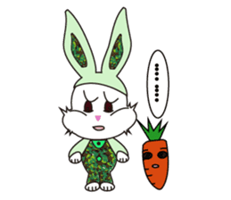 Camouflage rabbit &  carrots sticker #4876533