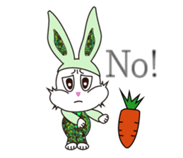 Camouflage rabbit &  carrots sticker #4876535