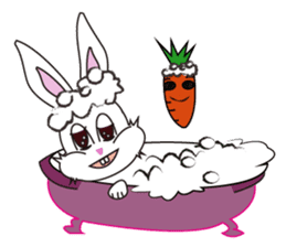 Camouflage rabbit &  carrots sticker #4876538