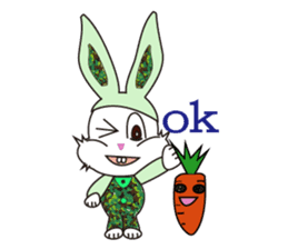 Camouflage rabbit &  carrots sticker #4876541