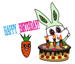 Camouflage rabbit &  carrots sticker #4876542