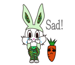 Camouflage rabbit &  carrots sticker #4876543