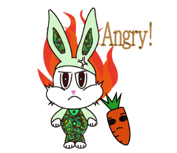 Camouflage rabbit &  carrots sticker #4876546