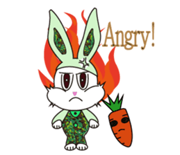 Camouflage rabbit &  carrots sticker #4876546