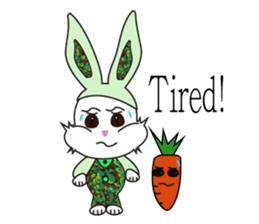 Camouflage rabbit &  carrots sticker #4876547