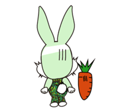 Camouflage rabbit &  carrots sticker #4876548