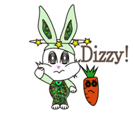 Camouflage rabbit &  carrots sticker #4876549