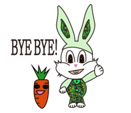 Camouflage rabbit &  carrots sticker #4876551