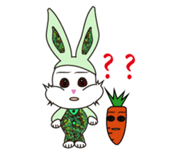 Camouflage rabbit &  carrots sticker #4876556