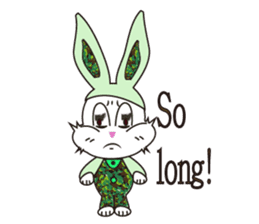 Camouflage rabbit &  carrots sticker #4876557