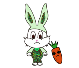 Camouflage rabbit &  carrots sticker #4876558