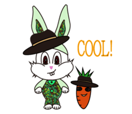 Camouflage rabbit &  carrots sticker #4876566