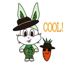 Camouflage rabbit &  carrots sticker #4876566