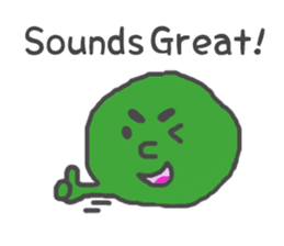 Speaking green ball sticker #4877420