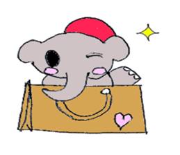 lovely cute pig going out with bag sticker #4878008