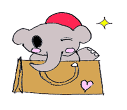 lovely cute pig going out with bag sticker #4878008