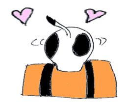 lovely cute pig going out with bag sticker #4878010