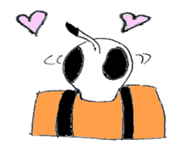 lovely cute pig going out with bag sticker #4878010