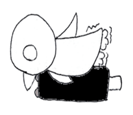 lovely cute pig going out with bag sticker #4878017