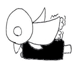 lovely cute pig going out with bag sticker #4878017