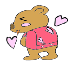 lovely cute pig going out with bag sticker #4878020