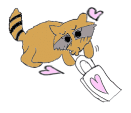 lovely cute pig going out with bag sticker #4878021