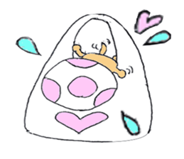 lovely cute pig going out with bag sticker #4878024