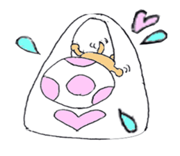 lovely cute pig going out with bag sticker #4878024