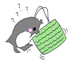 lovely cute pig going out with bag sticker #4878027