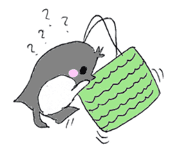 lovely cute pig going out with bag sticker #4878027