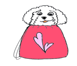 lovely cute pig going out with bag sticker #4878028