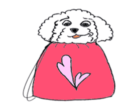 lovely cute pig going out with bag sticker #4878028