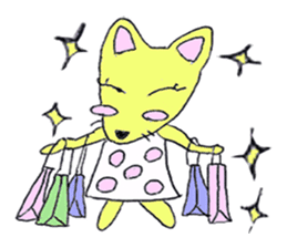 lovely cute pig going out with bag sticker #4878031