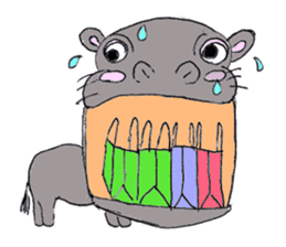 lovely cute pig going out with bag sticker #4878033