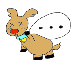 lovely cute pig going out with bag sticker #4878037