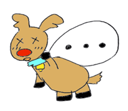 lovely cute pig going out with bag sticker #4878037