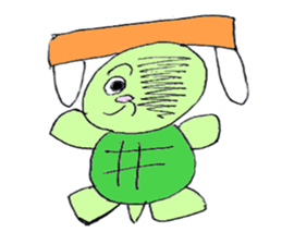 lovely cute pig going out with bag sticker #4878039