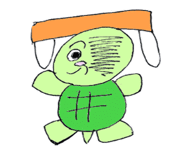 lovely cute pig going out with bag sticker #4878039