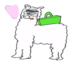 lovely cute pig going out with bag sticker #4878042