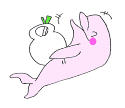 lovely cute pig going out with bag sticker #4878043