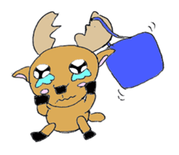 lovely cute pig going out with bag sticker #4878044