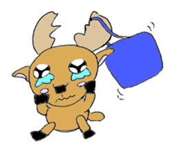 lovely cute pig going out with bag sticker #4878044