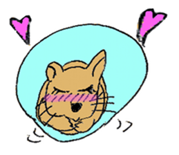 lovely cute pig going out with bag sticker #4878045