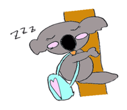 lovely cute pig going out with bag sticker #4878047